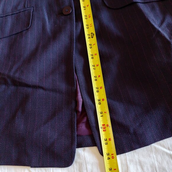 Braemar By Jeremy Scott Long Blazer/Dress Skirt Suit Set, Dark Purple Size 8/10 - Picture 7 of 12